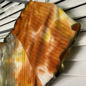 Medium Tie Dye Ribbed Button Front Dress